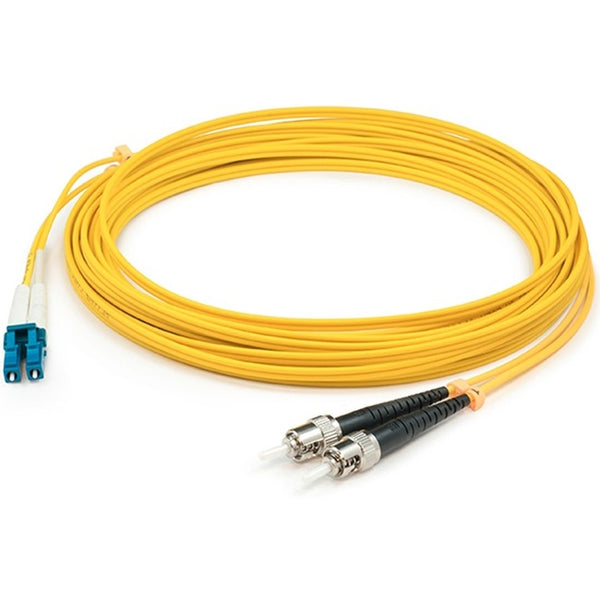 AddOn 6m LC (Male) to ST (Male) Yellow OS1 Duplex Fiber OFNR (Riser-Rated) Patch Cable