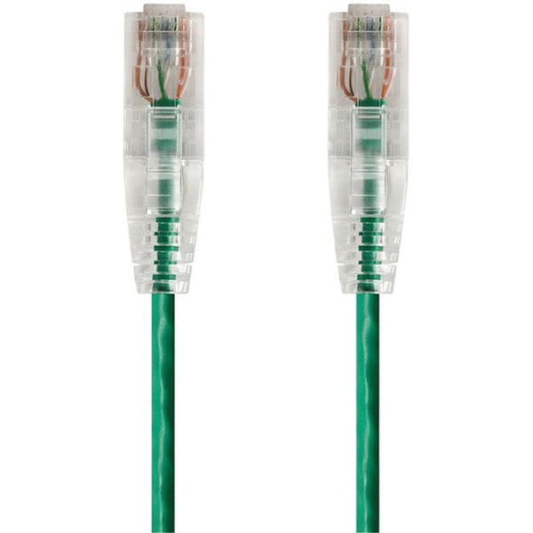 Monoprice SlimRun Cat6 28AWG UTP Ethernet Network Cable, 20ft Green