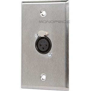 Monoprice, Inc. Xlr Female 3 Pin One Port Wall Plate