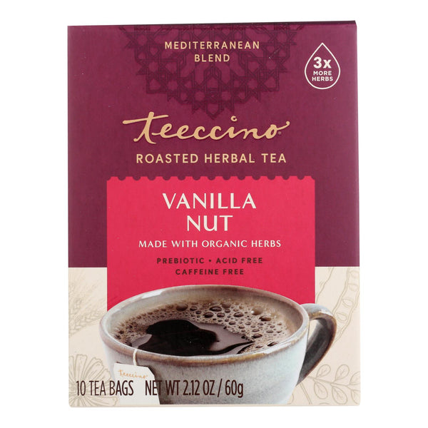 Teeccino Herbal Coffee Vanilla Nut - 10 Tea Bags - Case Of 6