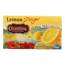 Celestial Seasonings Herbal Tea Caffeine Free Lemon Zinger - 20 Tea Bags - Case Of 6