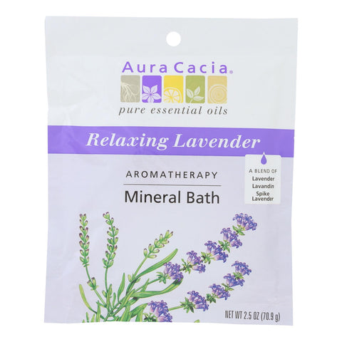 Aura Cacia - Aromatherapy Mineral Bath Lavender Harvest - 2.5 Oz - Case Of 6