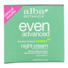 Alba Botanica - Natural Even Advanced Sea Plus Renewal Night Cream - 2 Oz