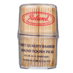 Roland Bamboo Toothpicks - Round - Case Of 12 - 300 Count